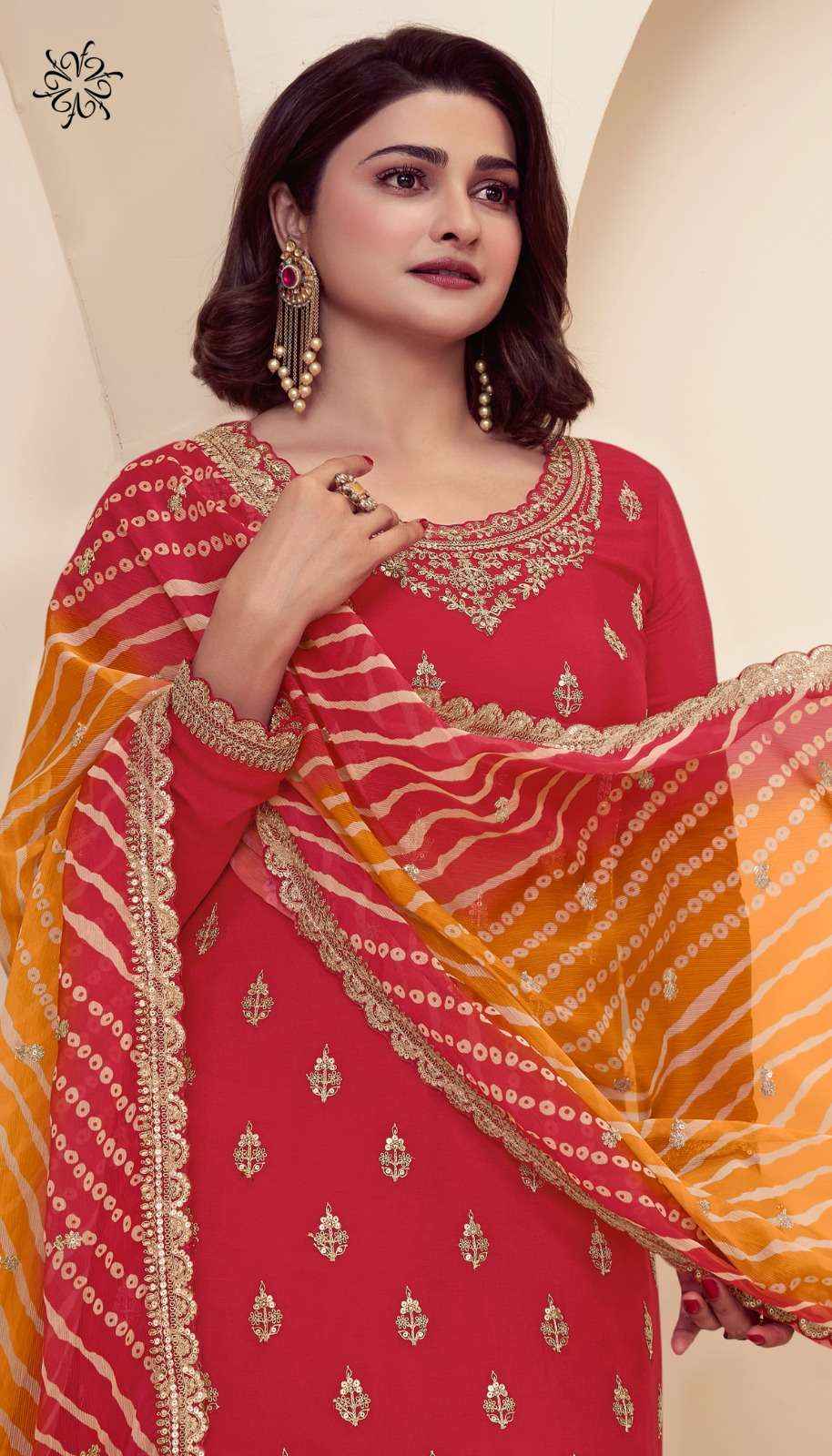 Vinay Fashion Kuleesh Rang Plus Partywear Sharara Style Dress Material ( 5 Pcs Catalogue )