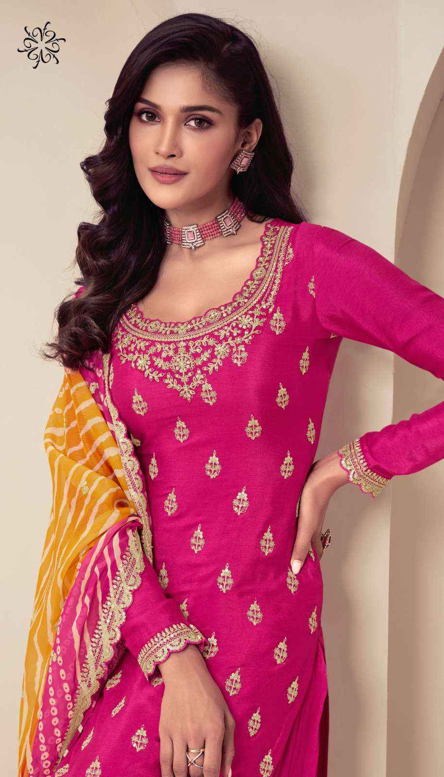 Vinay Fashion Kuleesh Rang Plus Partywear Sharara Style Dress Material ( 5 Pcs Catalogue )