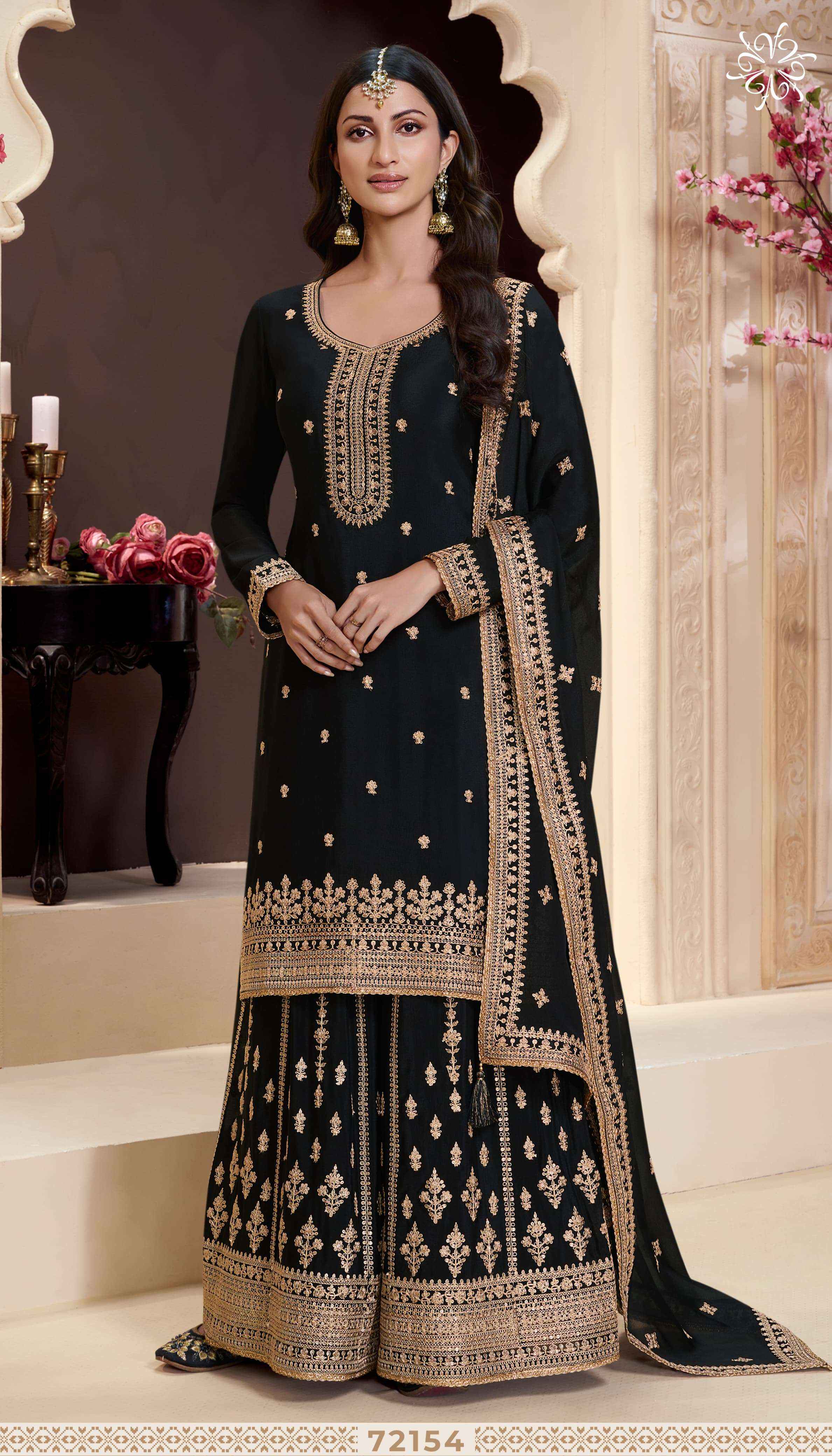 Vinay Kuleesh Shaniya Wholesale Chinon Salwar Kameez ( 4 pcs Catalogue )