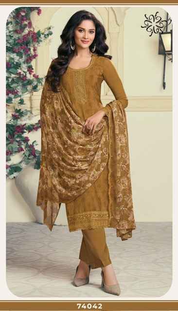 Vinay Silkina Royal Crepe 47 Wholesale Royal Crepe Salwar Kameez ( 8 pcs Catalogue )
