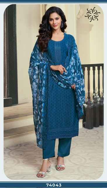 Vinay Silkina Royal Crepe 47 Wholesale Royal Crepe Salwar Kameez ( 8 pcs Catalogue )