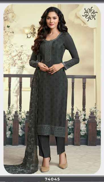 Vinay Silkina Royal Crepe 47 Wholesale Royal Crepe Salwar Kameez ( 8 pcs Catalogue )