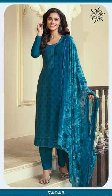 Vinay Silkina Royal Crepe 47 Wholesale Royal Crepe Salwar Kameez ( 8 pcs Catalogue )