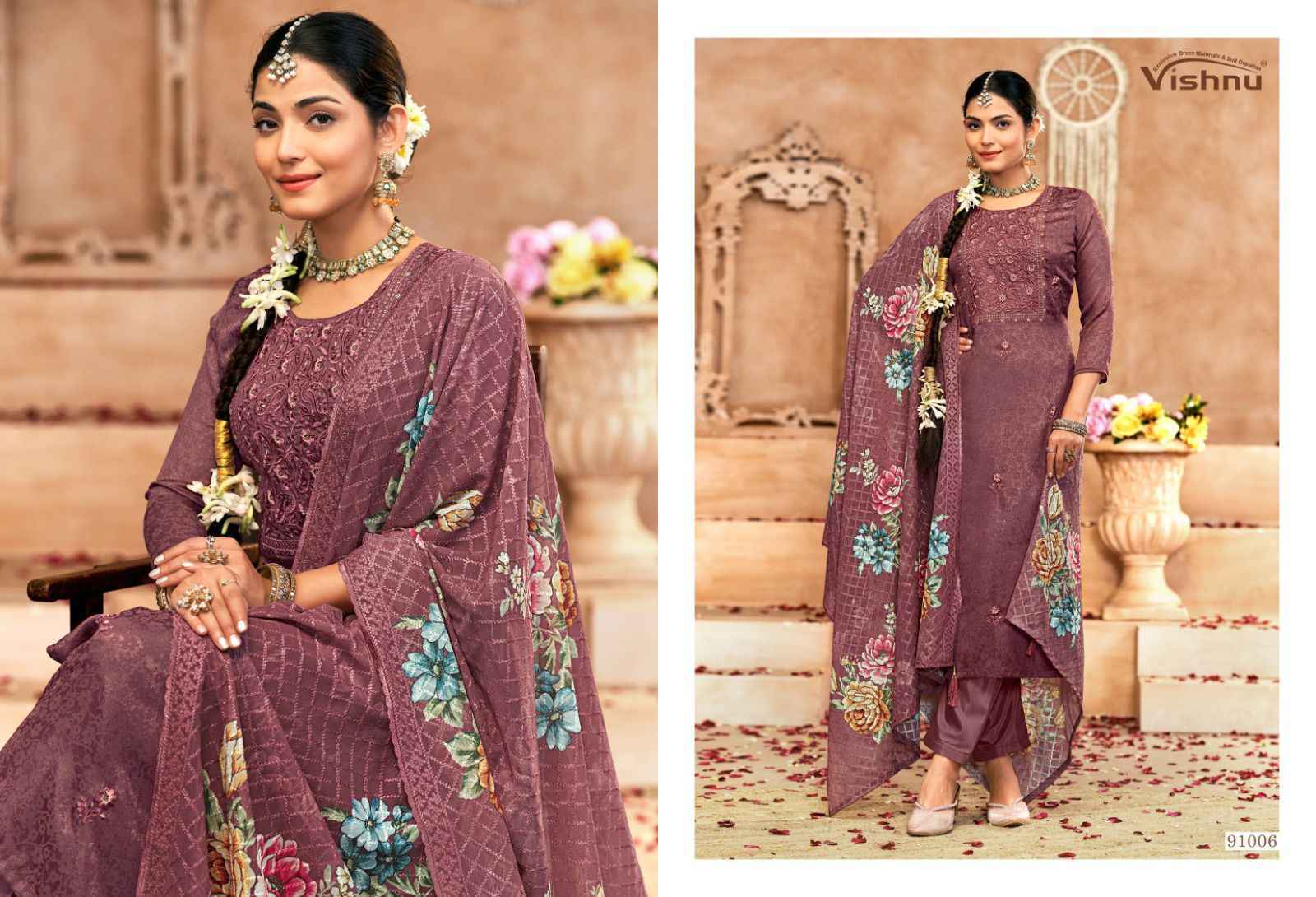 Vishnu Raahat Vol 2 Georgette Dress Material Wholesale Price ( 8 Pcs Catalog )