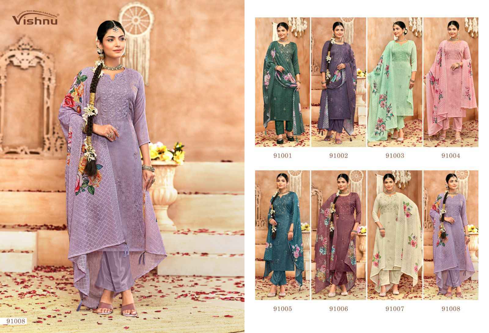 Vishnu Raahat Vol 2 Georgette Dress Material Wholesale Price ( 8 Pcs Catalog )