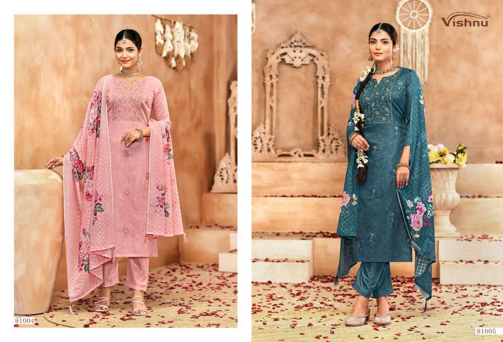 Vishnu Raahat Vol 2 Georgette Dress Material Wholesale Price ( 8 Pcs Catalog )