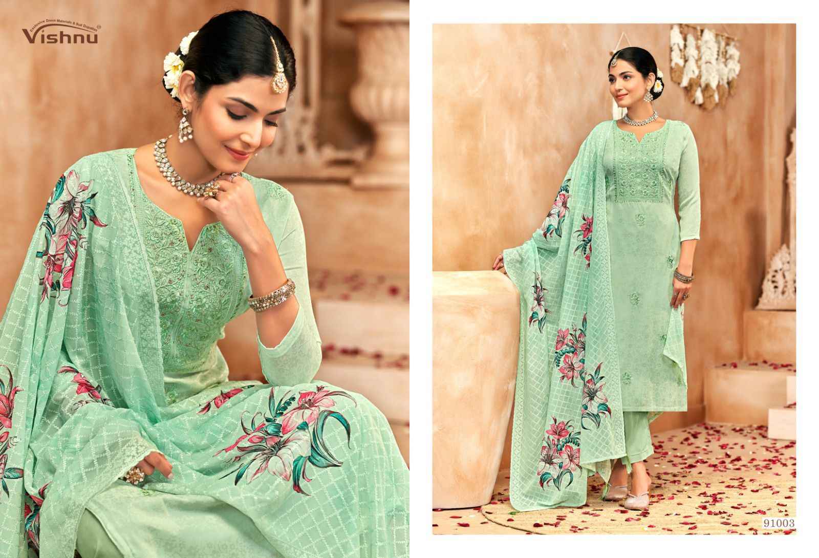Vishnu Raahat Vol 2 Georgette Dress Material Wholesale Price ( 8 Pcs Catalog )