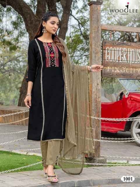 Wooglee Fashion Moksha Wholesale Viscouse Kurti Combo ( 5 pcs Catalogue )