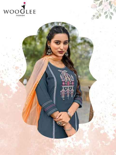 Wooglee Fashion Moksha Wholesale Viscouse Kurti Combo ( 5 pcs Catalogue )