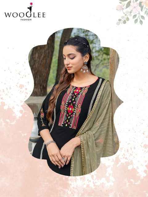 Wooglee Fashion Moksha Wholesale Viscouse Kurti Combo ( 5 pcs Catalogue )