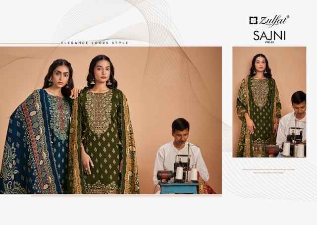 Zulfat Sajni Vol 5 Suits Lowest Catalog Wholesale Price ( 6 pcs Catalogue )