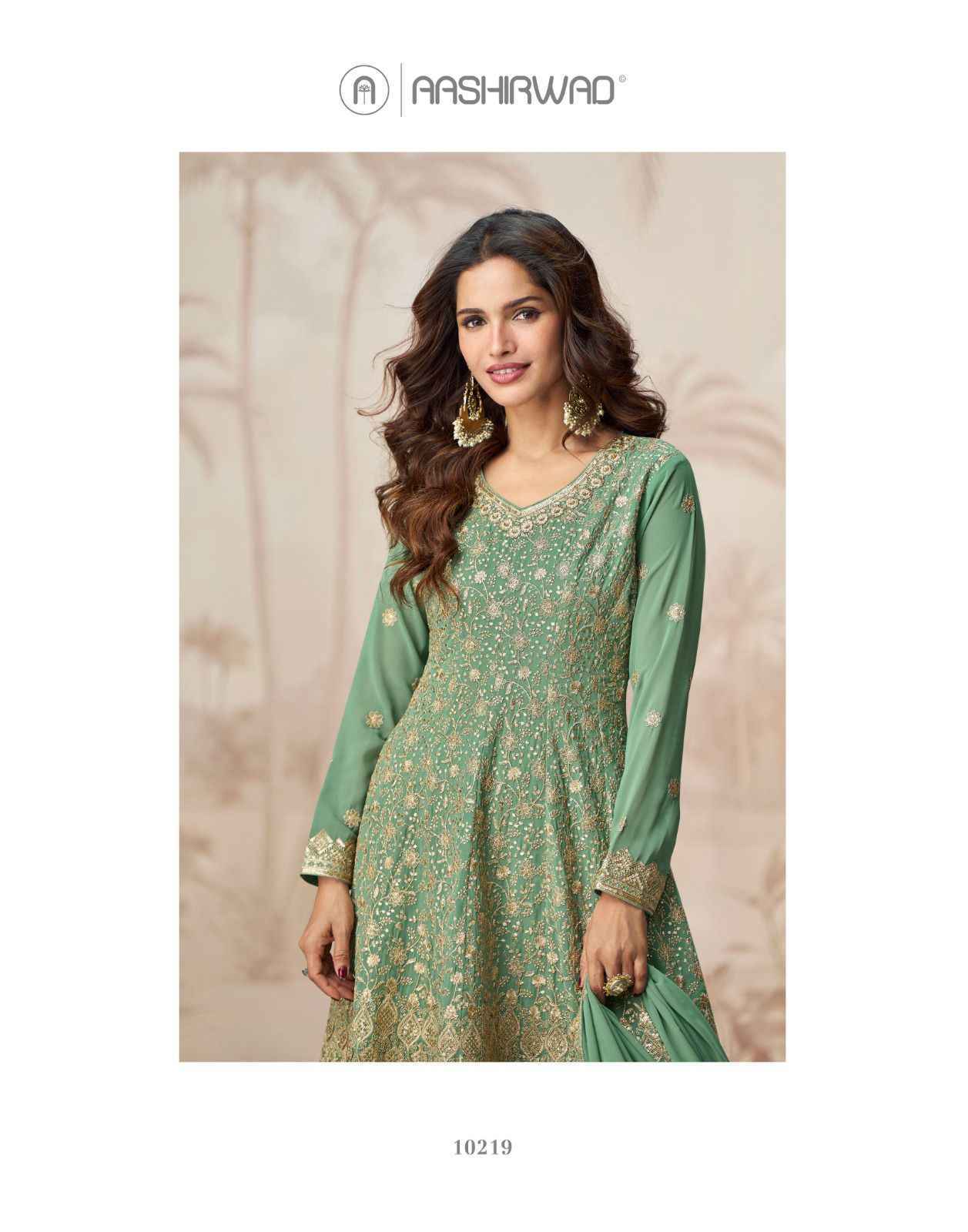 Aashirwad Creation Shivani Readymade Georgette Suit Wholesale Rate ( 3 Pcs Catalog )