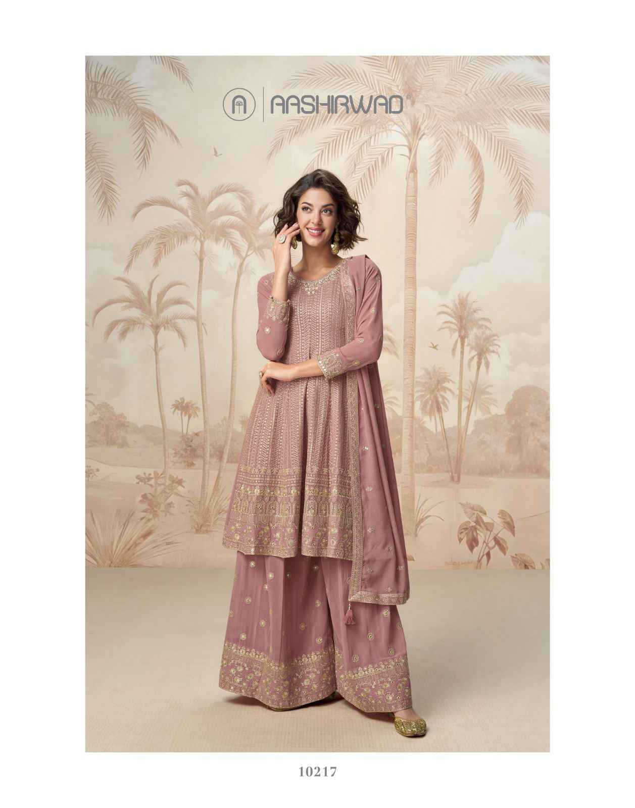 Aashirwad Creation Shivani Readymade Georgette Suit Wholesale Rate ( 3 Pcs Catalog )