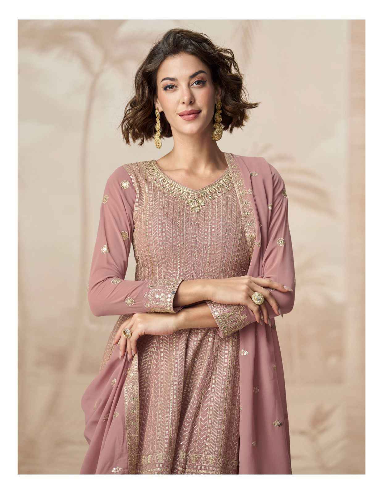 Aashirwad Creation Shivani Readymade Georgette Suit Wholesale Rate ( 3 Pcs Catalog )