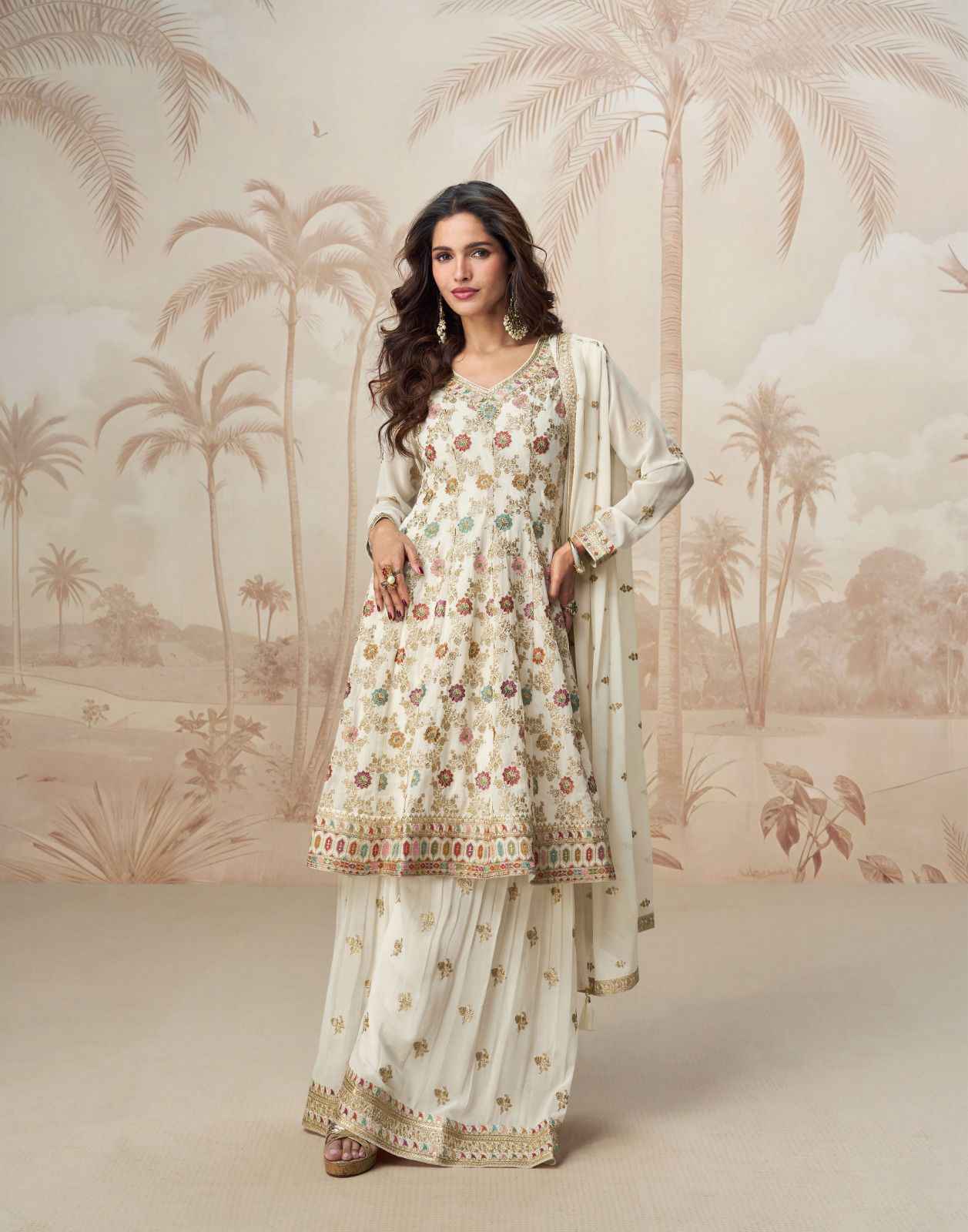 Aashirwad Creation Shivani Readymade Georgette Suit Wholesale Rate ( 3 Pcs Catalog )