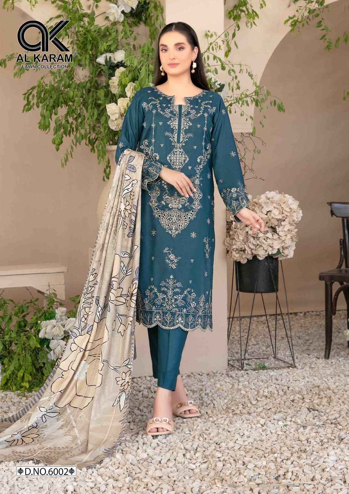 Al Karam Florence Vol-6 Cambric Cotton Pakistani suits ( 6 pcs Catalogue )