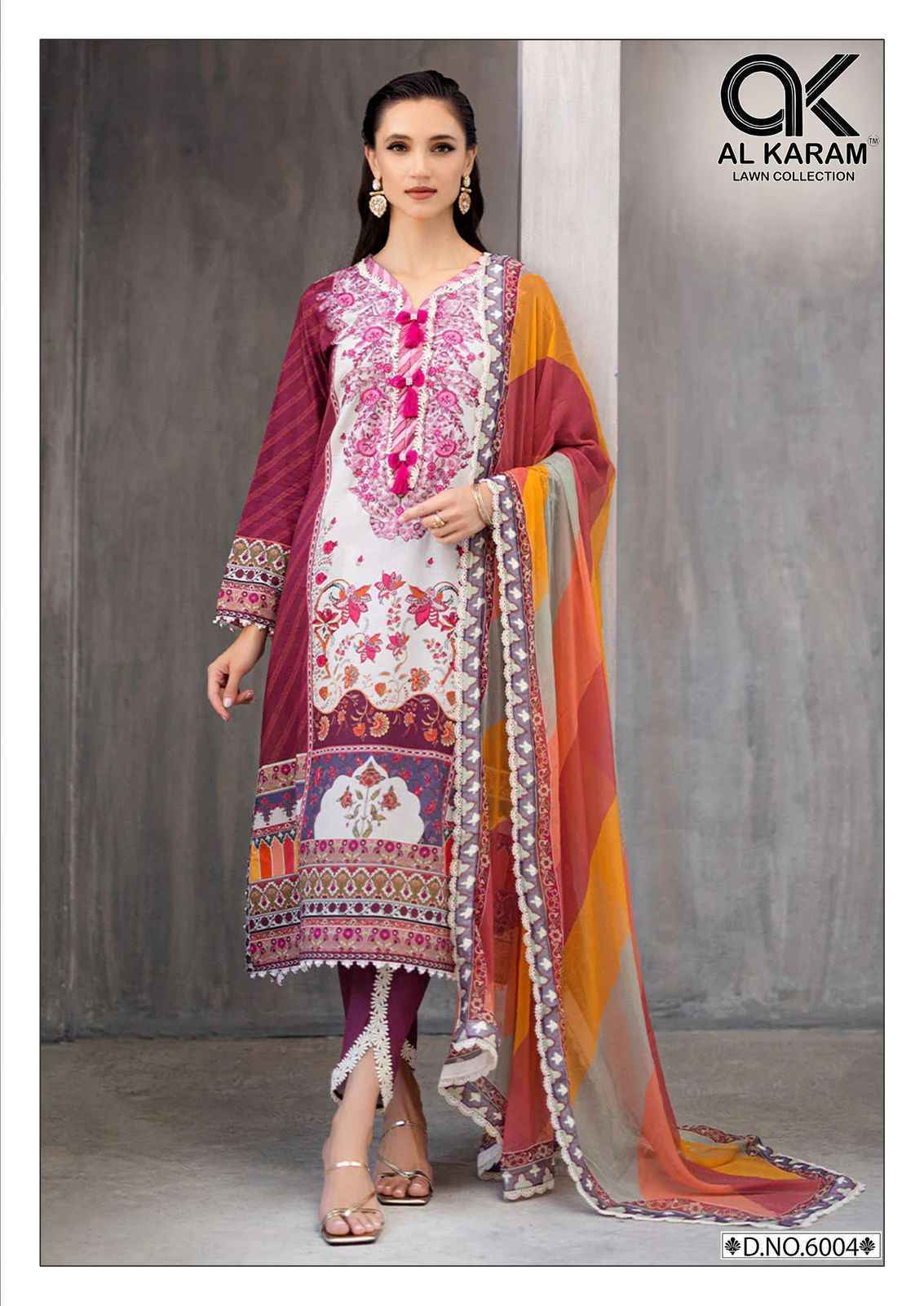 Al Karam Florence Vol-6 Cambric Cotton Pakistani suits ( 6 pcs Catalogue )