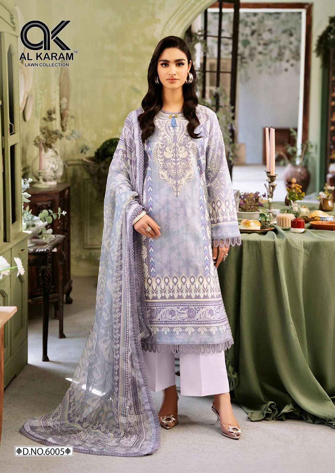 Al Karam Florence Vol-6 Cambric Cotton Pakistani suits ( 6 pcs Catalogue )