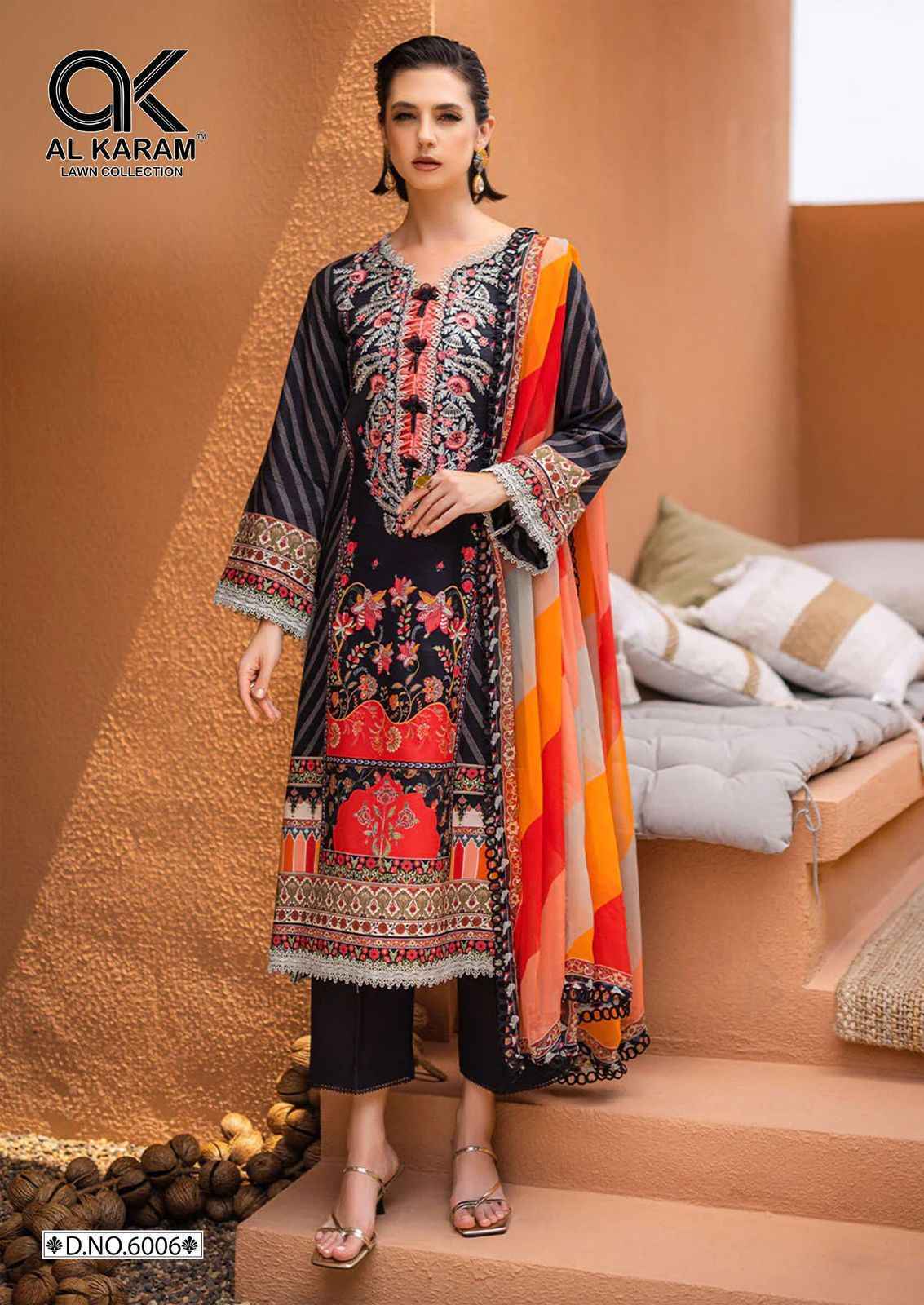 Al Karam Florence Vol-6 Cambric Cotton Pakistani suits ( 6 pcs Catalogue )