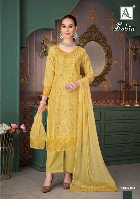 Alok Sobia Viscouse Rayon Salwar Kameez - Wholesale Factory ( 4 pcs Catalogue )