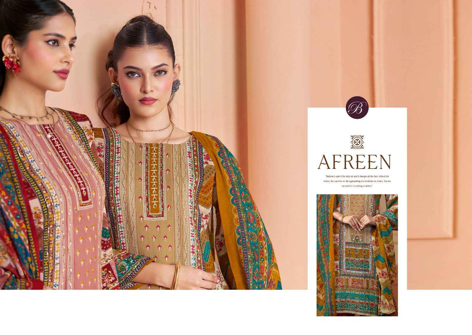 Belliza Designer Afreen Wholesale Viscouse Reyon Suits ( 6 pcs Catalogue )