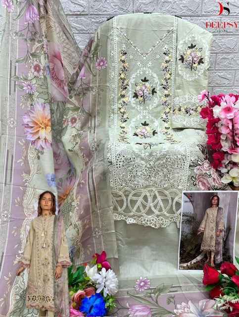 Deepsy Suits Sana Safinaz Lawn Cotton Pakistani Suits ( 4 pcs Catalogue )