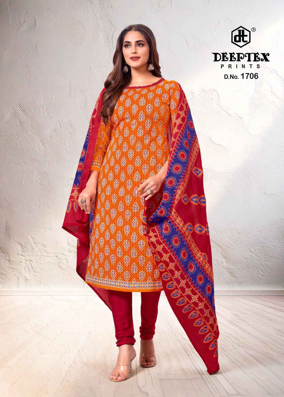Deeptex Tradition Vol-17 Cotton Dress Material Wholesale Price (10 pcs Catalogue)