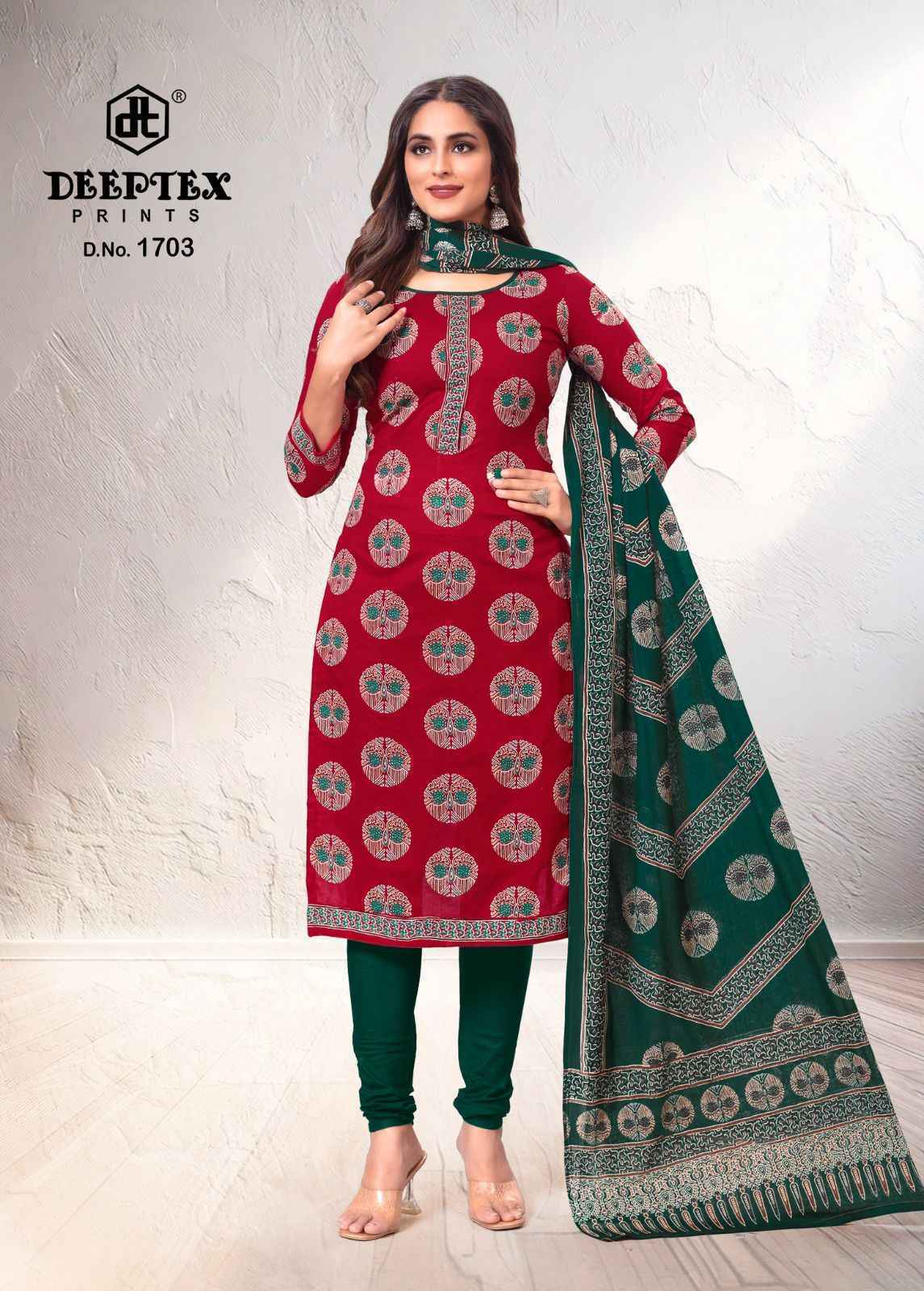 Deeptex Tradition Vol-17 Cotton Dress Material Wholesale Price (10 pcs Catalogue)