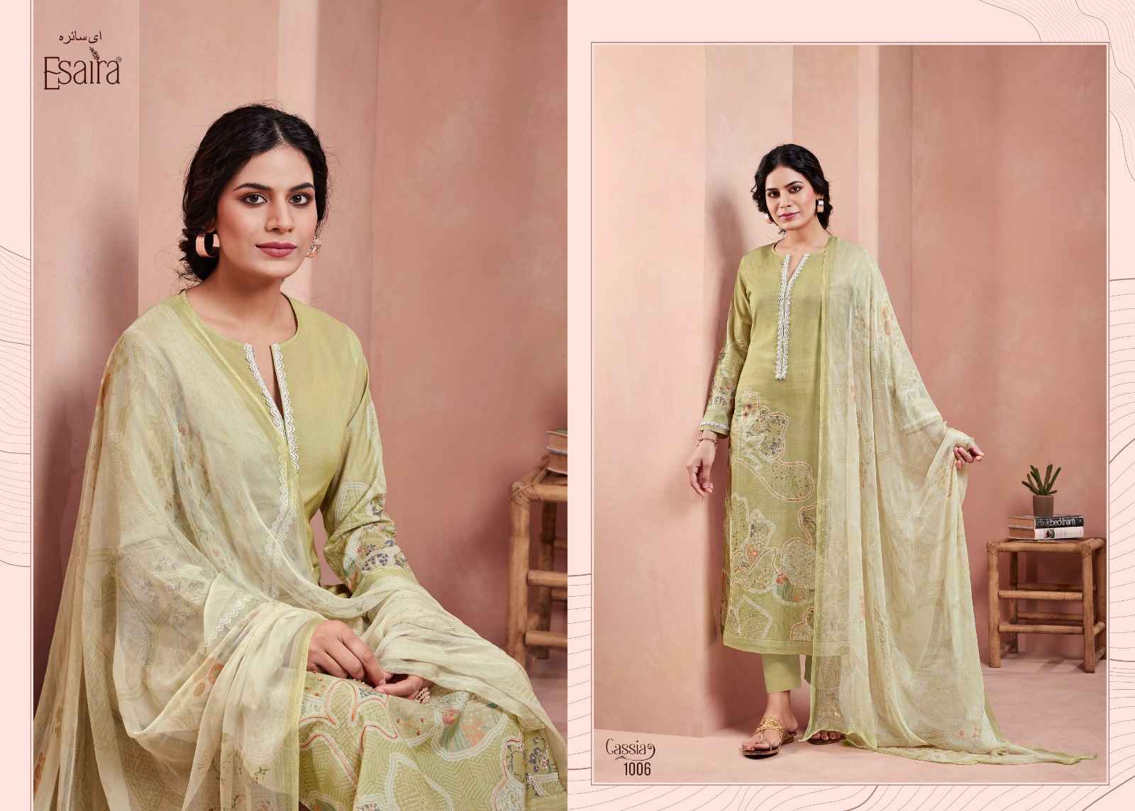 Esaira Cassia Cambric Cotton Pakistani Suits ( 8 pcs Catalogue )