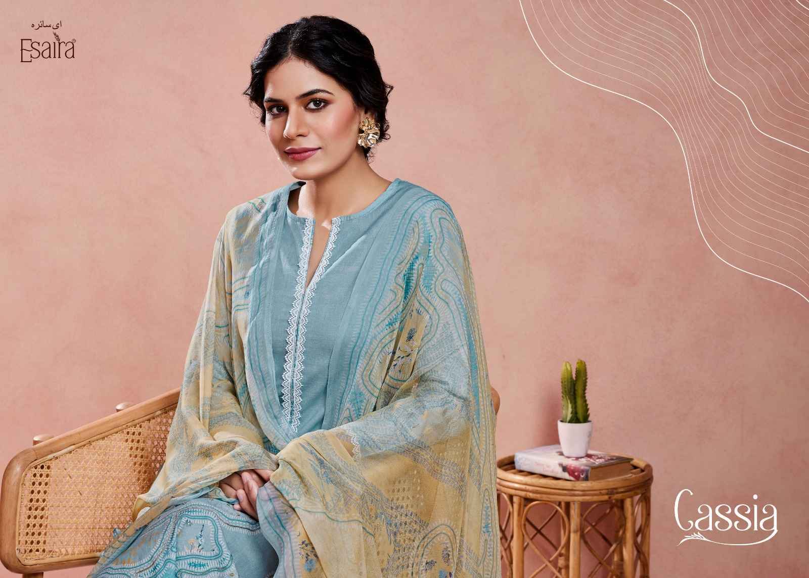 Esaira Cassia Cambric Cotton Pakistani Suits ( 8 pcs Catalogue )