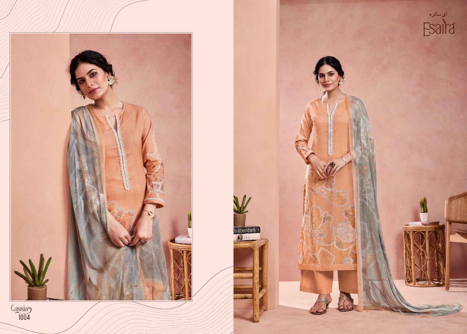 Esaira Cassia Cambric Cotton Pakistani Suits ( 8 pcs Catalogue )