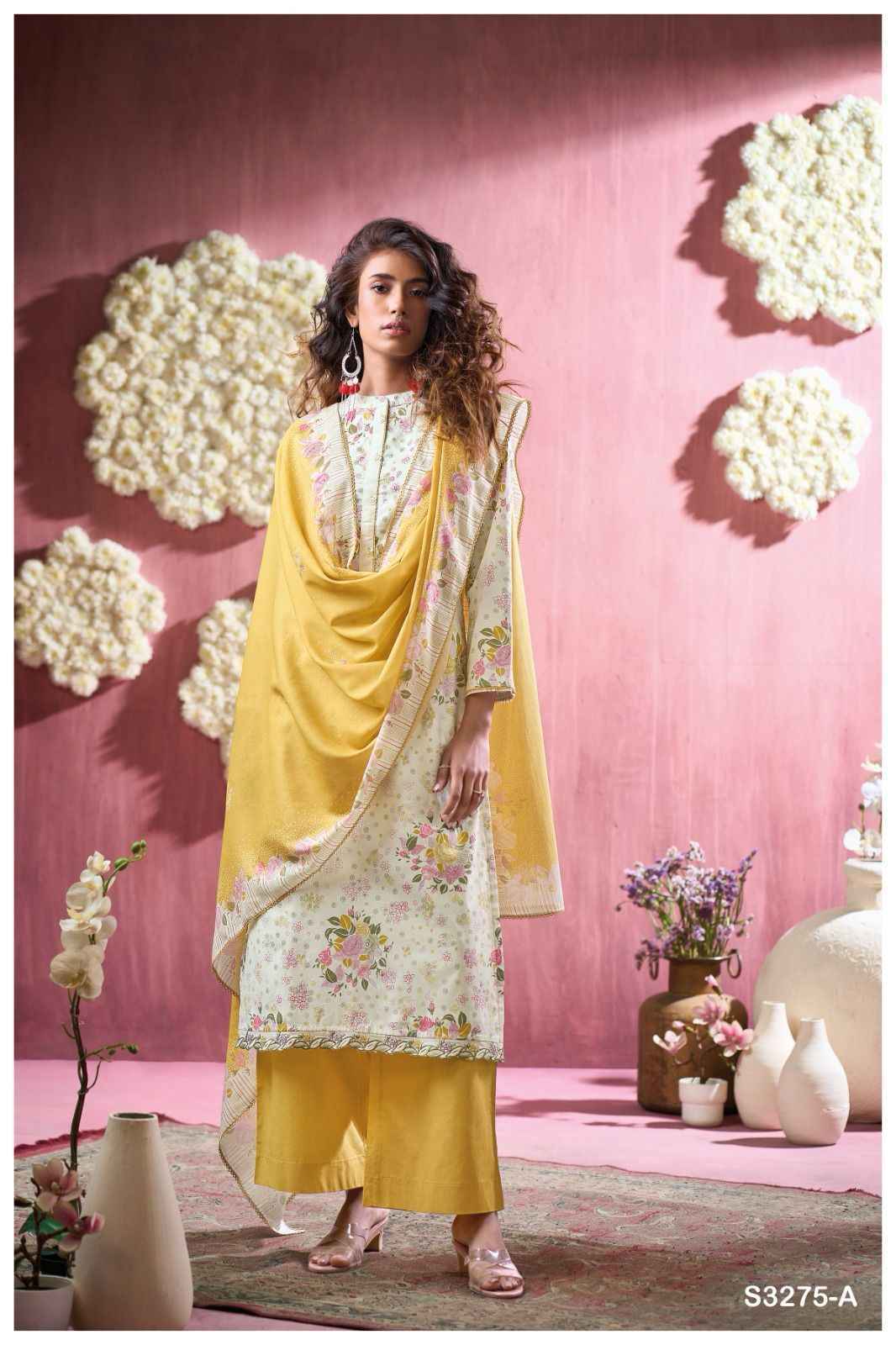 Ganga Abuor 3275 Cotton Dress Material Wholesale Price ( 4 Pcs Catalog )