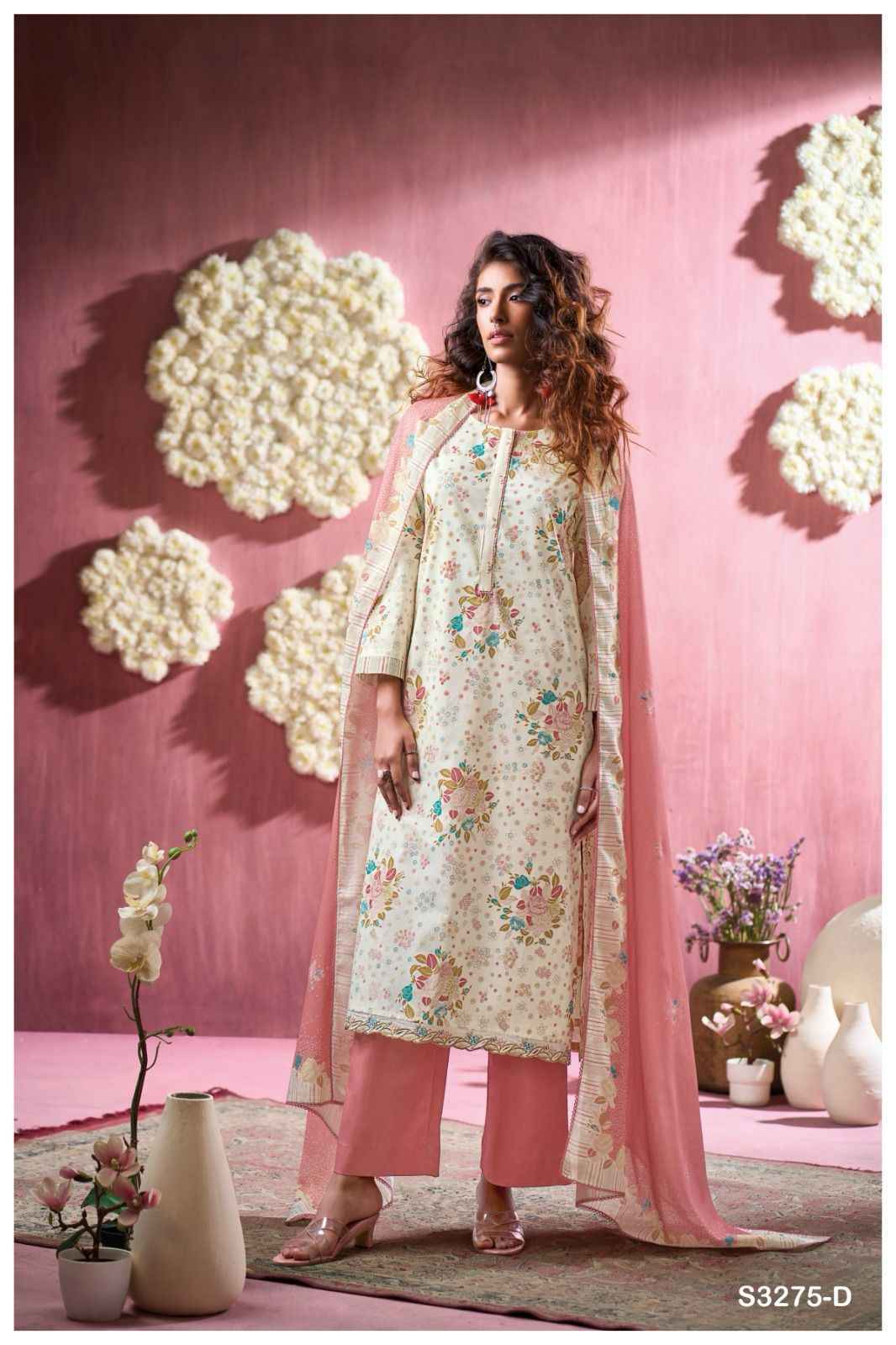 Ganga Abuor 3275 Cotton Dress Material Wholesale Price ( 4 Pcs Catalog )