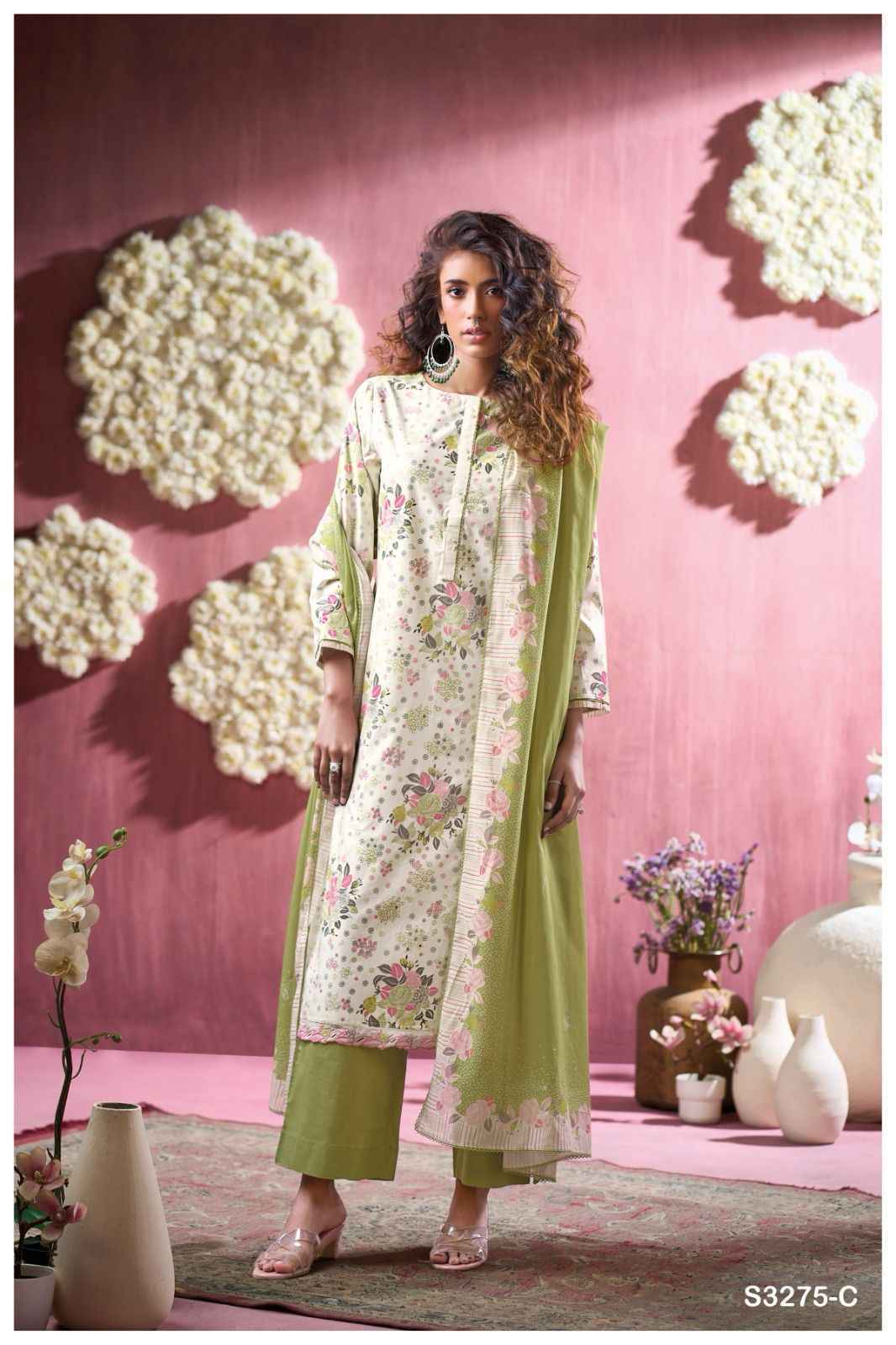 Ganga Abuor 3275 Cotton Dress Material Wholesale Price ( 4 Pcs Catalog )