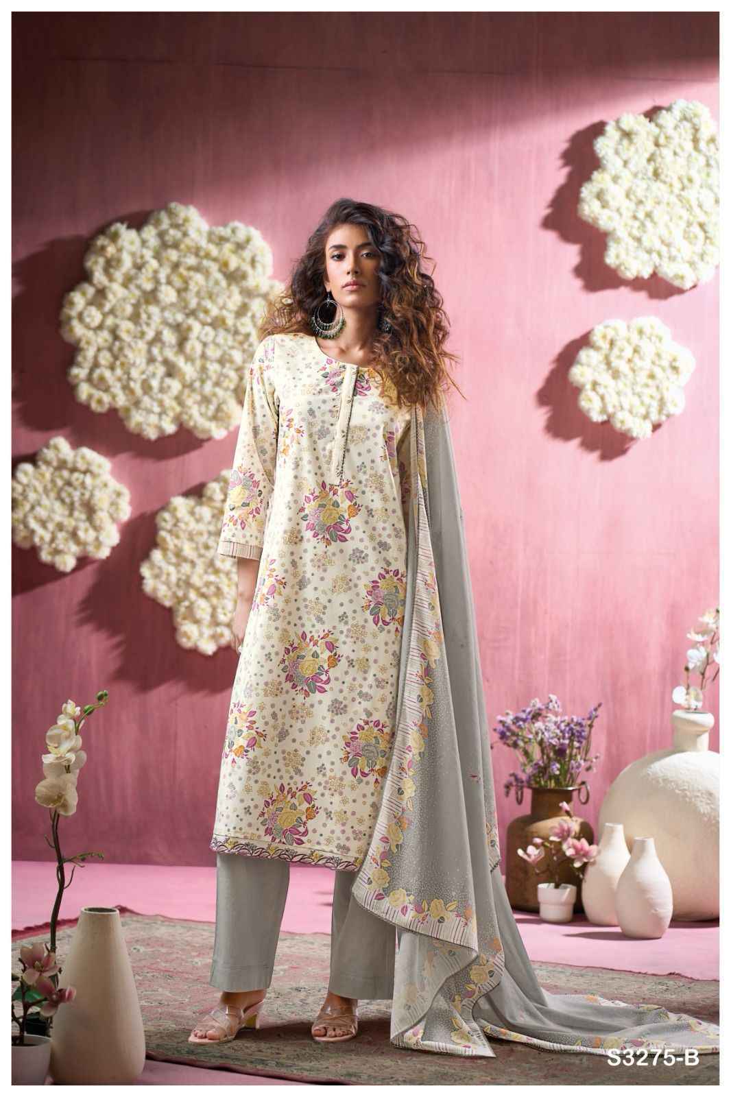 Ganga Abuor 3275 Cotton Dress Material Wholesale Price ( 4 Pcs Catalog )
