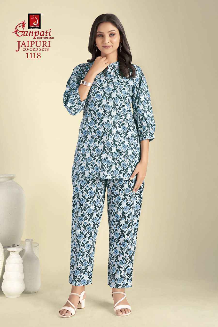 Ganpati Jaipuri Cord Sets Vol-11 Cotton Cord Set - Surat Factory (12 pcs Catalogue)
