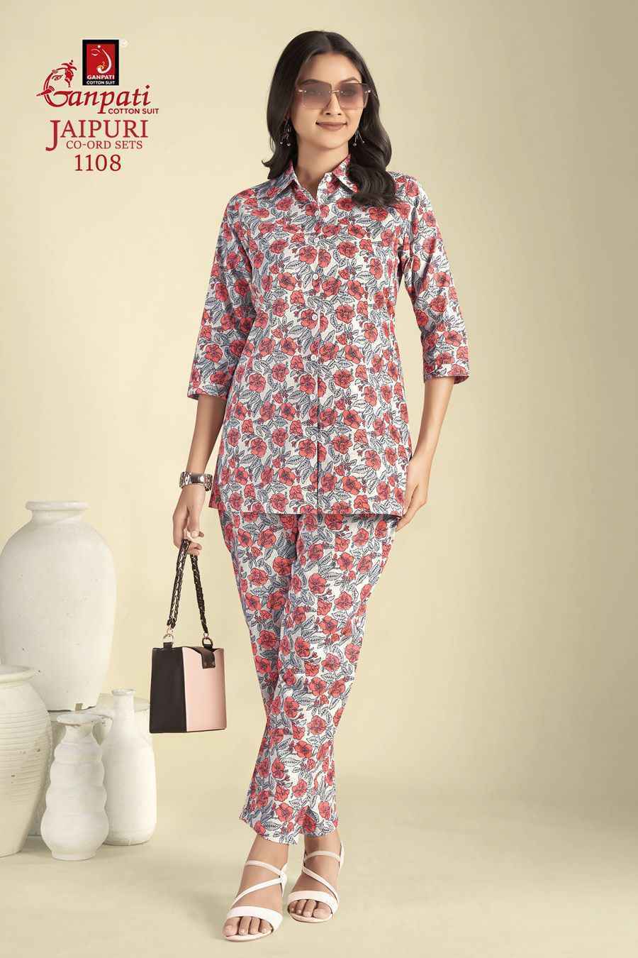Ganpati Jaipuri Cord Sets Vol-11 Cotton Cord Set - Surat Factory (12 pcs Catalogue)
