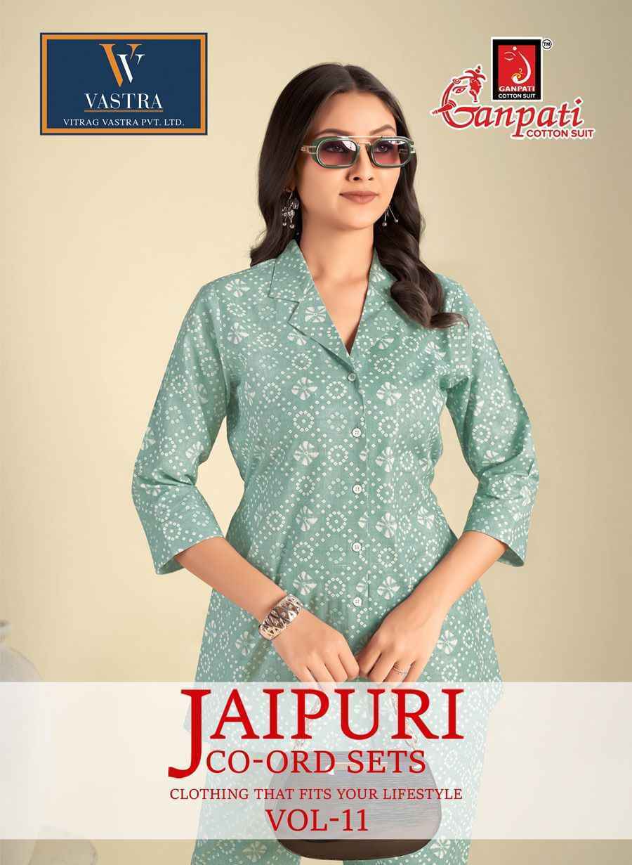 Ganpati Jaipuri Cord Sets Vol-11 Cotton Cord Set - Surat Factory (12 pcs Catalogue)