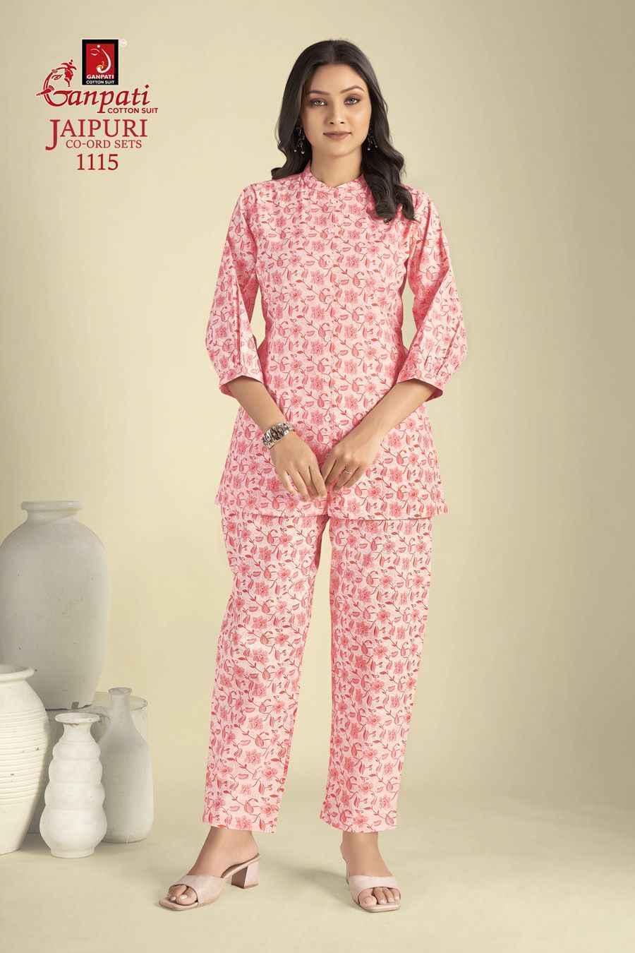 Ganpati Jaipuri Cord Sets Vol-11 Cotton Cord Set - Surat Factory (12 pcs Catalogue)