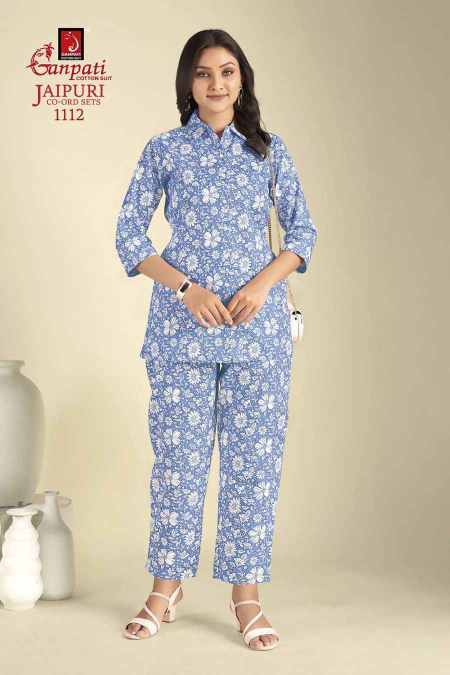 Ganpati Jaipuri Cord Sets Vol-11 Cotton Cord Set - Surat Factory (12 pcs Catalogue)