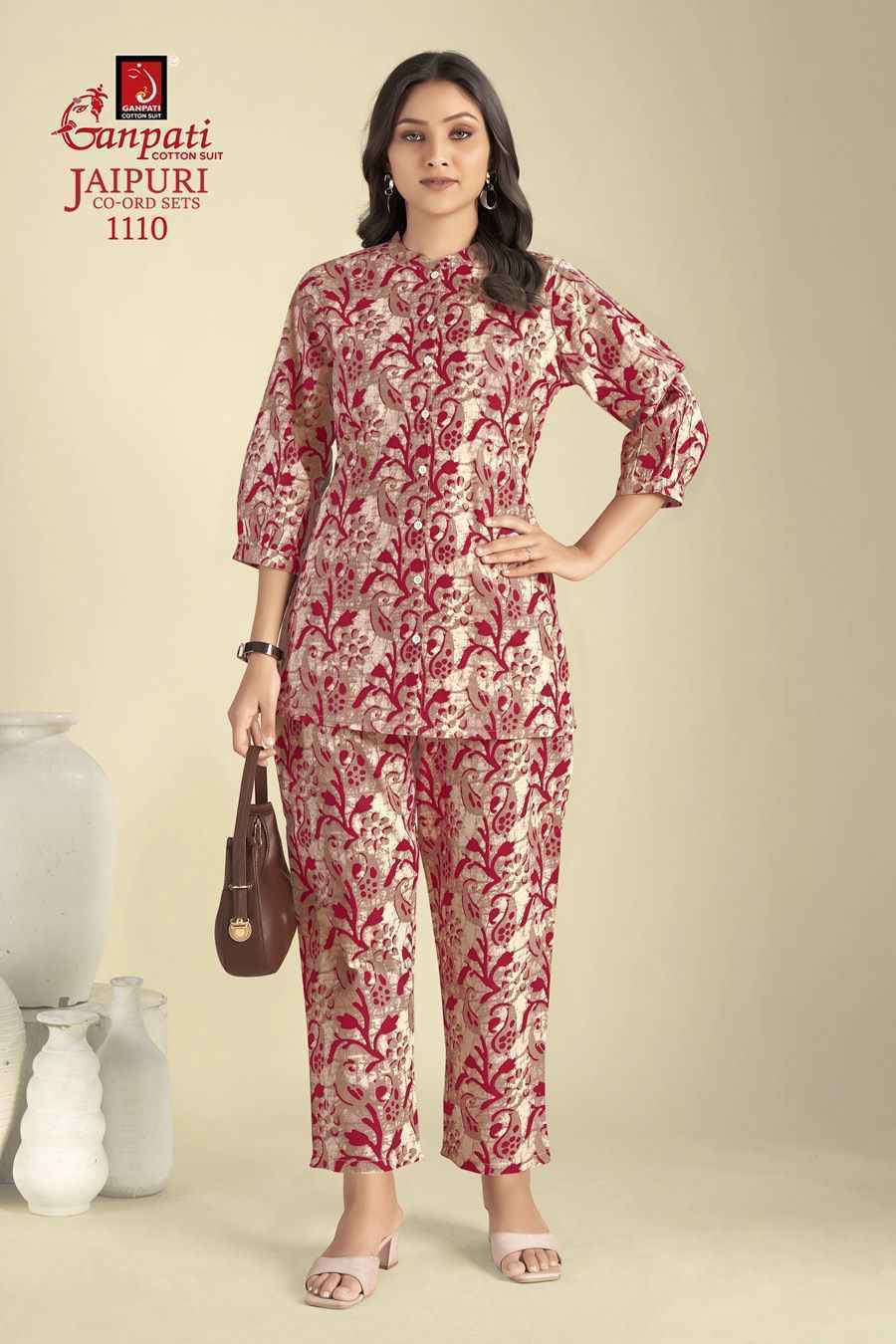 Ganpati Jaipuri Cord Sets Vol-11 Cotton Cord Set - Surat Factory (12 pcs Catalogue)
