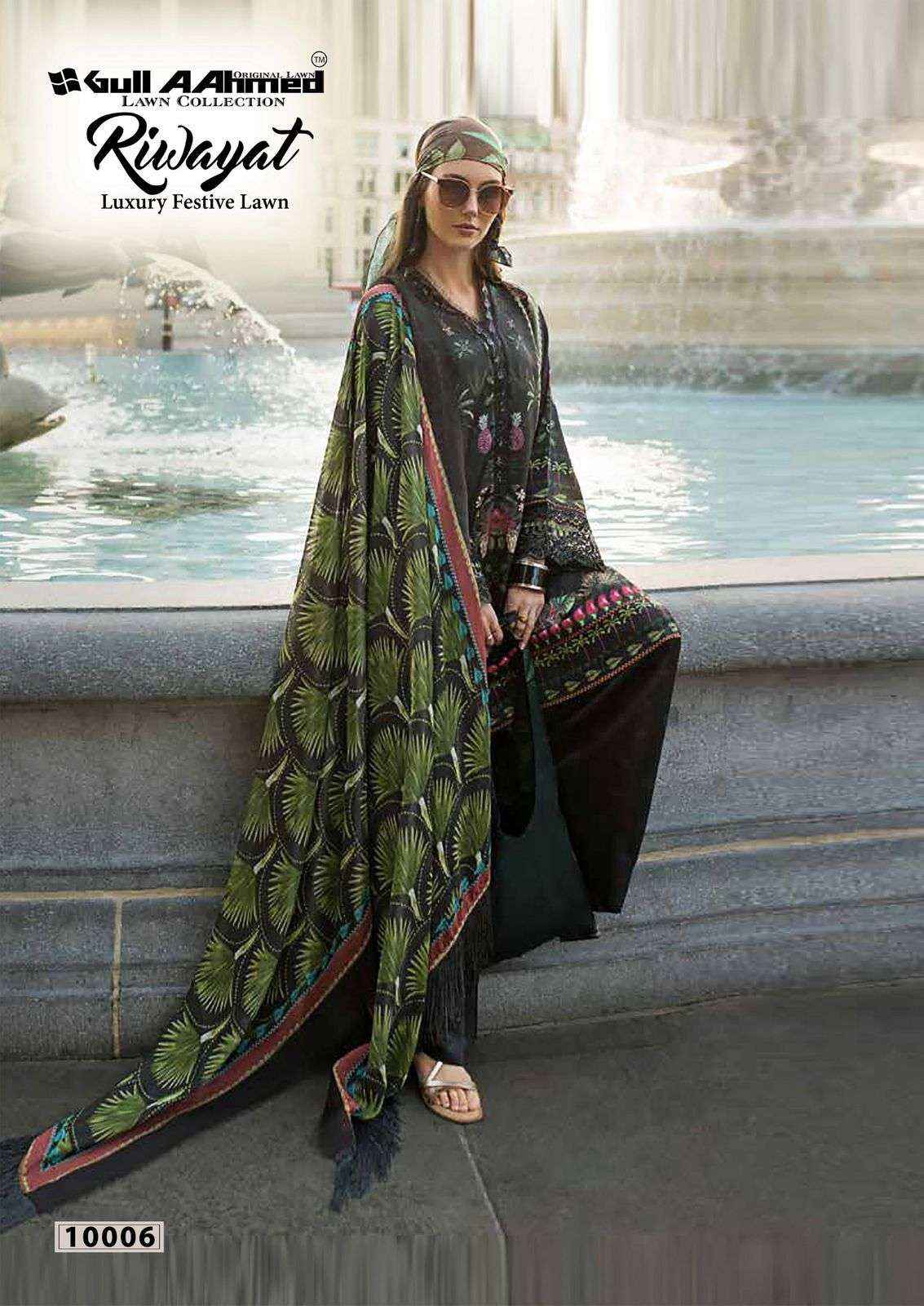 Gul Ahmed Riwayat Vol 10 Printed Pure Lawn Dress Material Wholesale Price ( 6 Pcs Catalog )