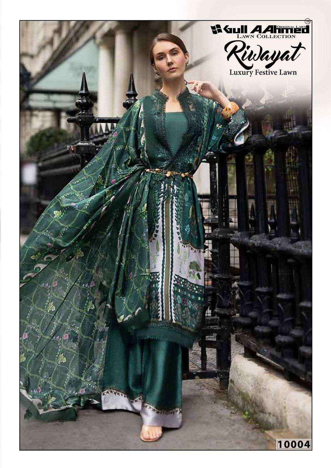 Gul Ahmed Riwayat Vol 10 Printed Pure Lawn Dress Material Wholesale Price ( 6 Pcs Catalog )