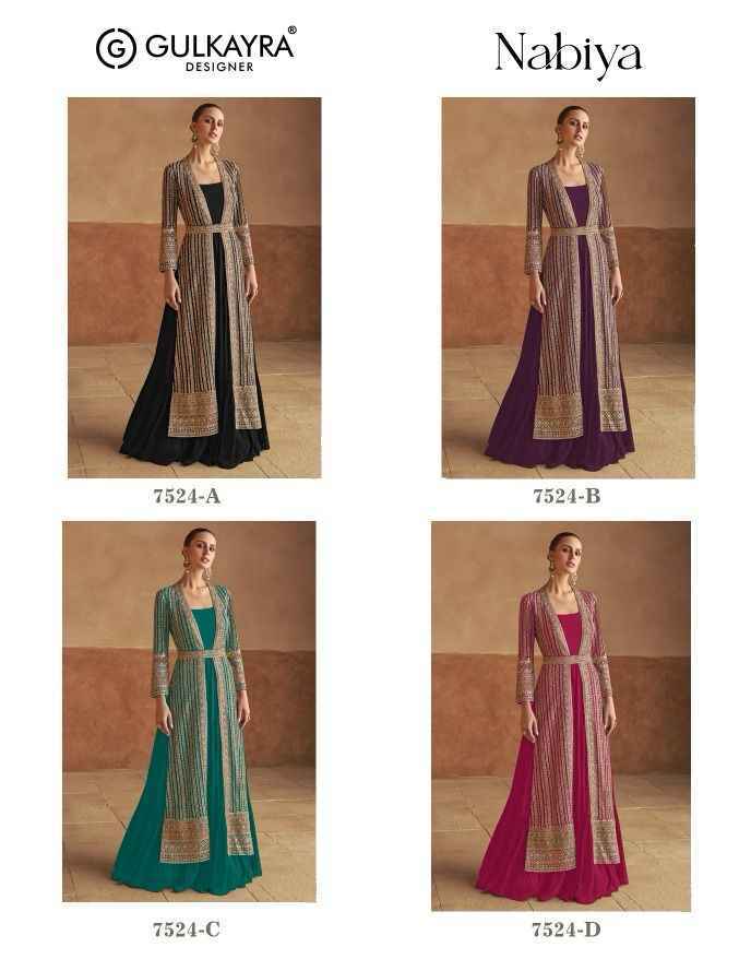 Gulkayra Designer Nabiya Readymade Georgette Dress Wholesale Price ( 4 Pcs Catalog )