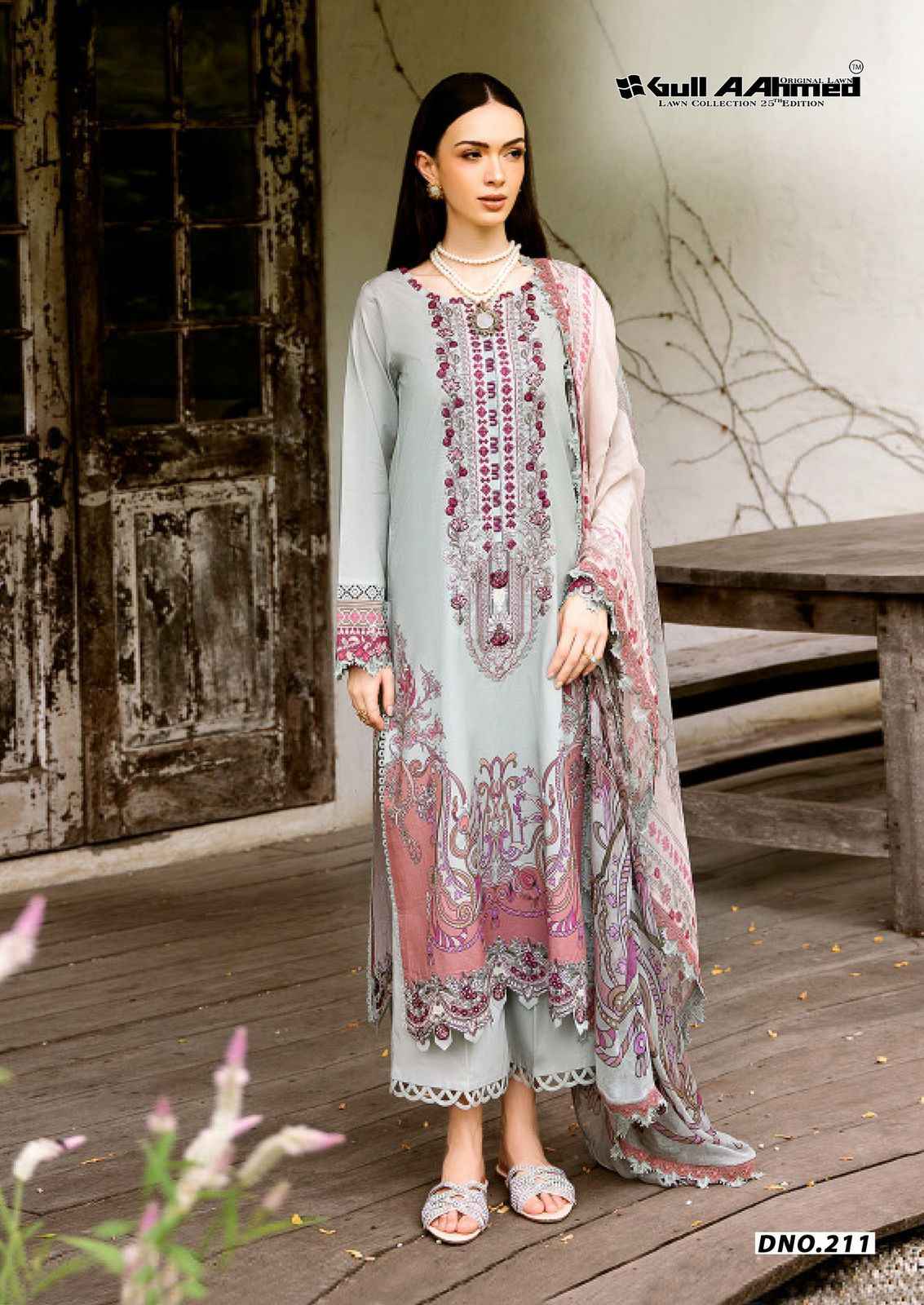 Gull A Ahmed Lawn Vol 25 Wholesale Lawn Cotton Dress Material ( 6 Pcs Catalogue )