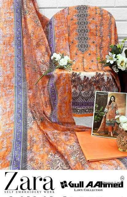 Gull Aahmed Zara Wholesale Lawn Pakistani Suits ( 6 pcs Catalogue )