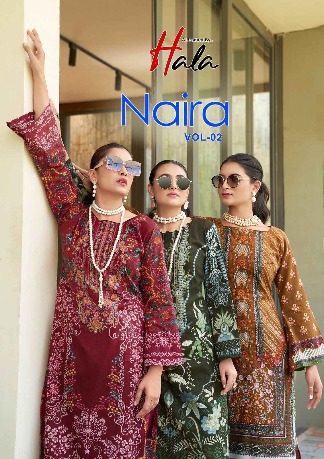 Hala Naira Vol 2 Cotton Dress Materail Latest Catalog ( 8 pcs Catalogue )