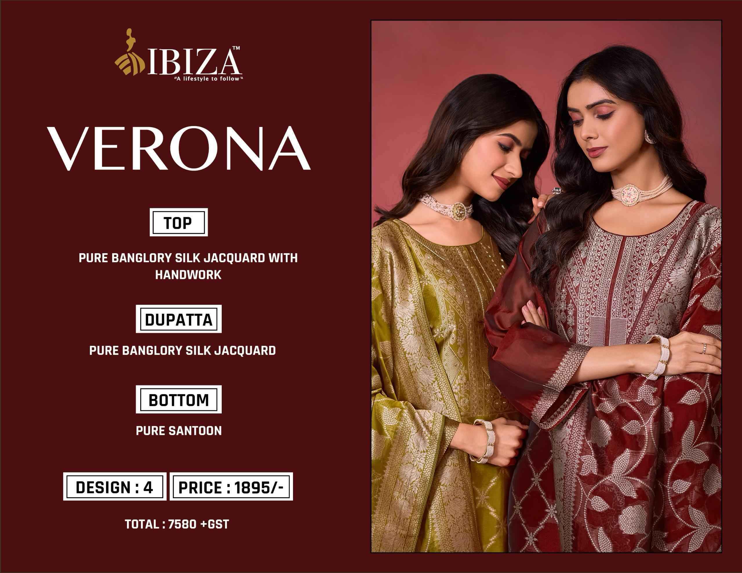 Ibiza Verona Pure Banglory Silk Occasion Wear Suit Catalog Wholesale Price ( 4 Pcs Catalog )