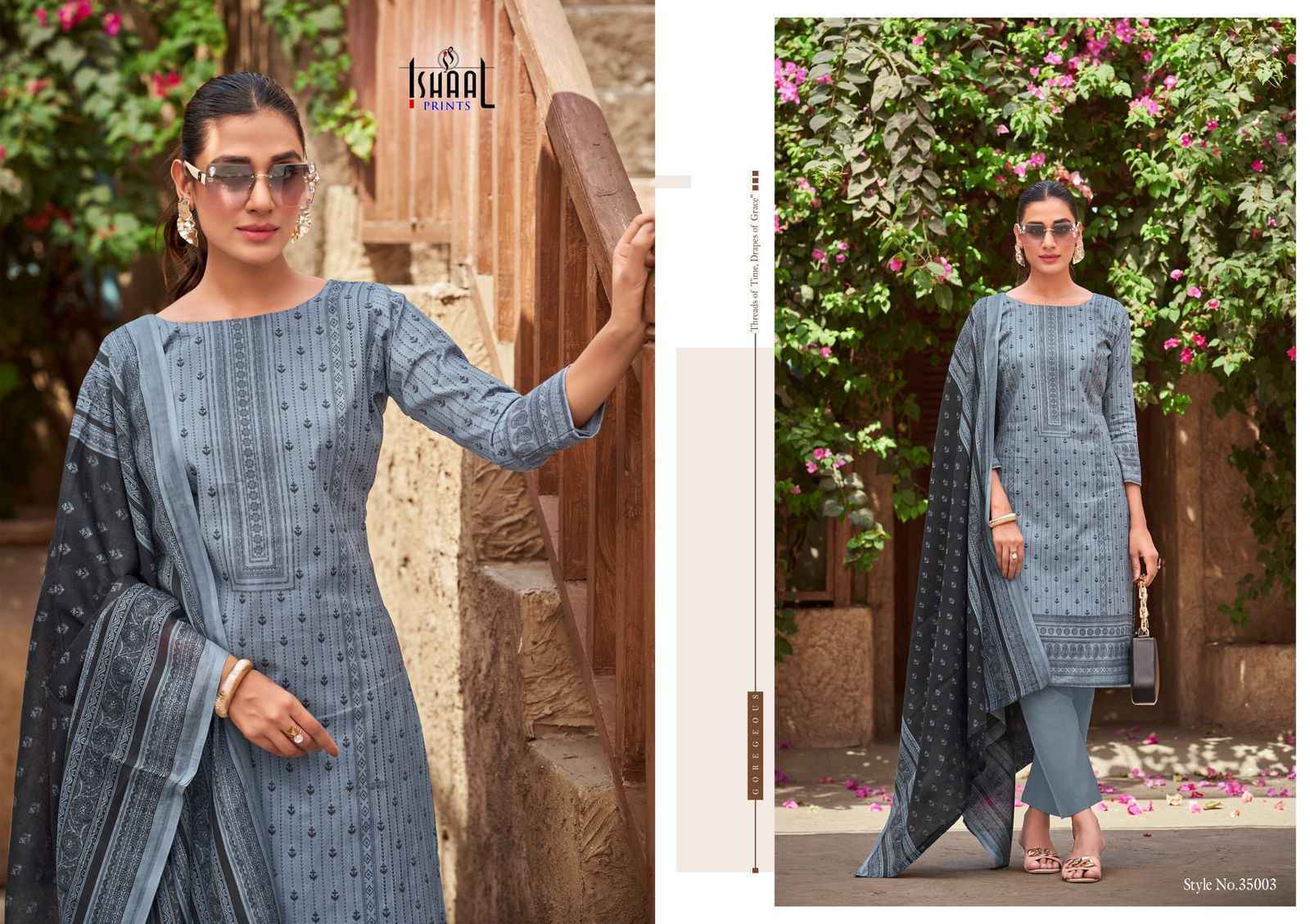 Ishaal Prints Gulmohar Vol 35 Lawn Pakistani Suits Wholesale Price (10 Pc Catalouge )