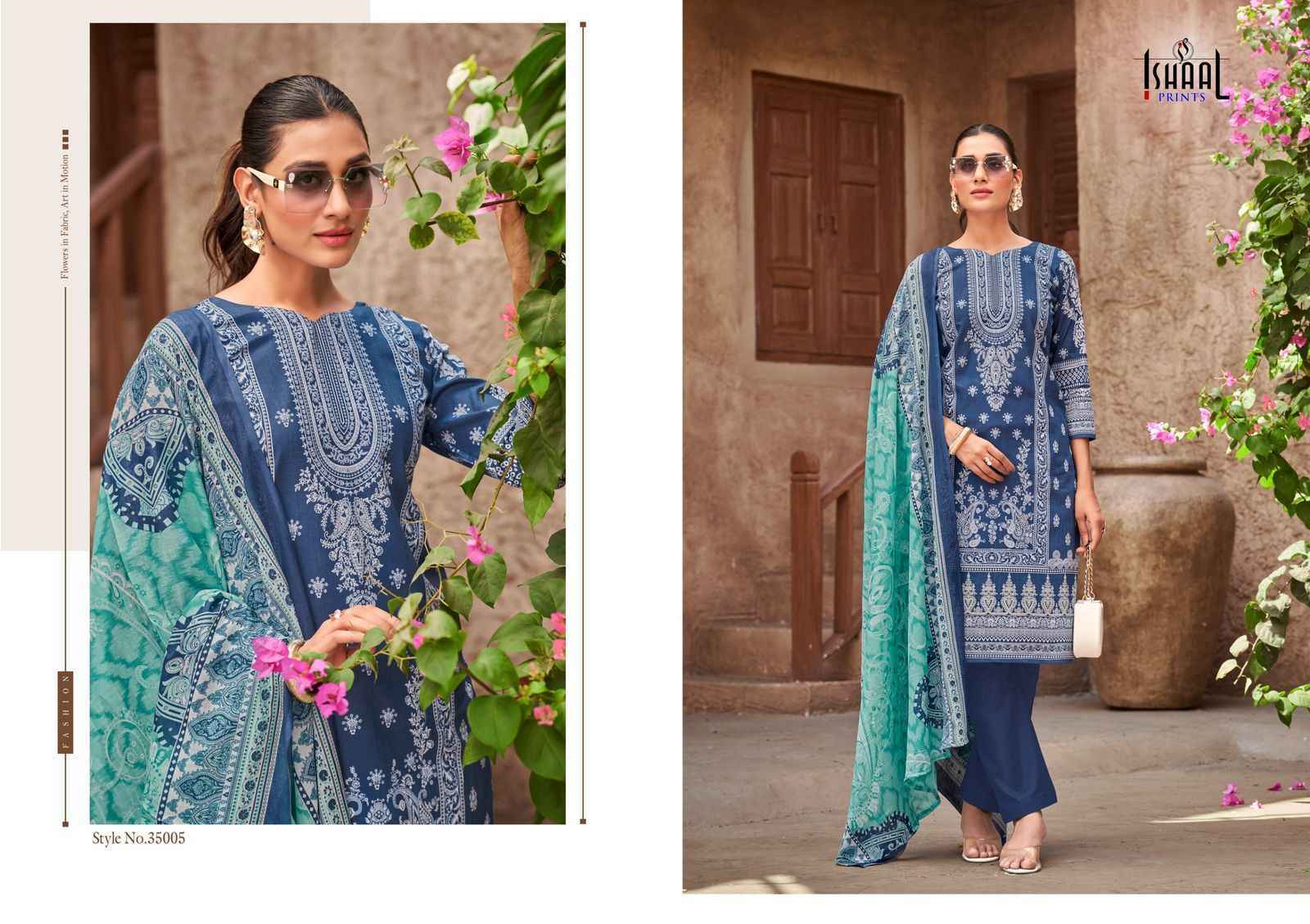 Ishaal Prints Gulmohar Vol 35 Lawn Pakistani Suits Wholesale Price (10 Pc Catalouge )
